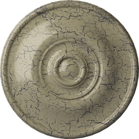 Ekena Millwork Jefferson Ceiling Medallion (Fits Canopies up to 2 7/8"), 11 3/4"OD x 3/8"P, Castle Stone Crackle CM12JECSC